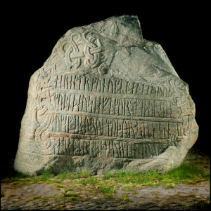 Text-side of the larger Jelling Stone